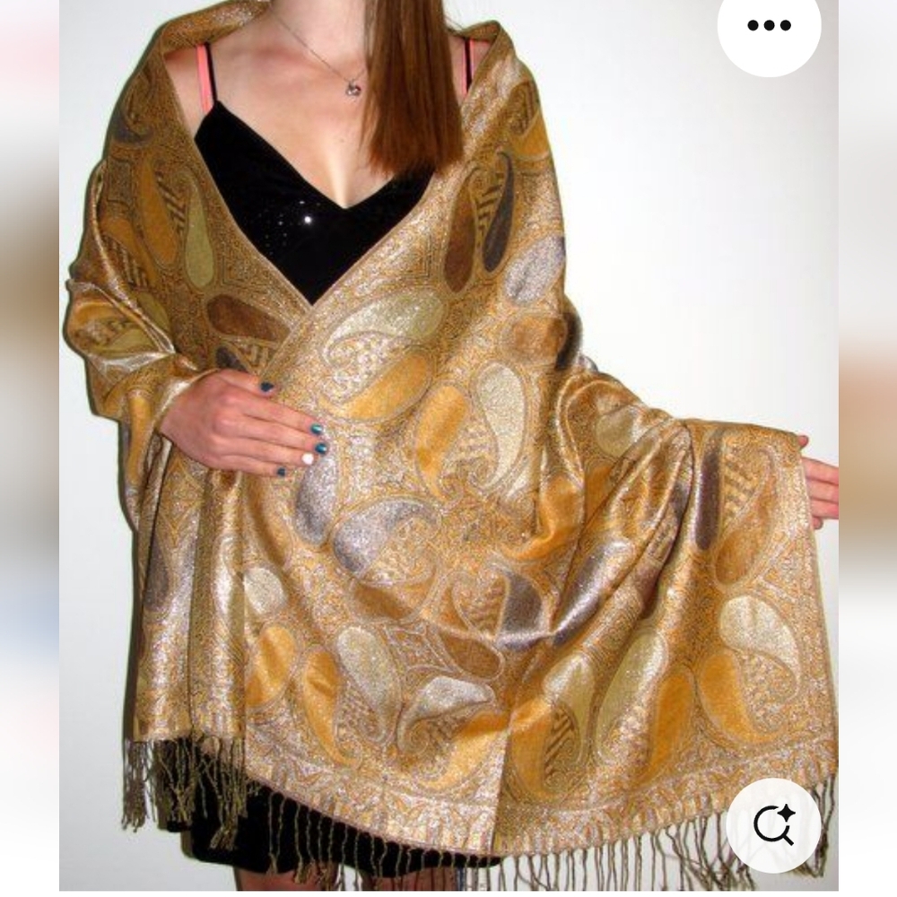 Paisley Viscose Blend Scarf Shawl Wrap